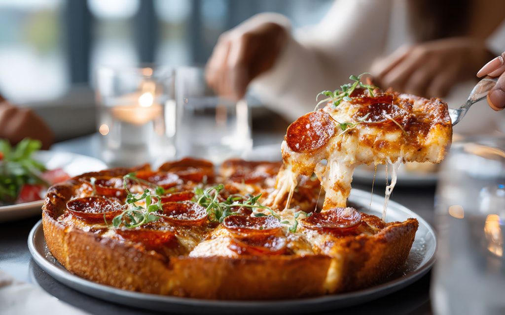 deep dish pizza